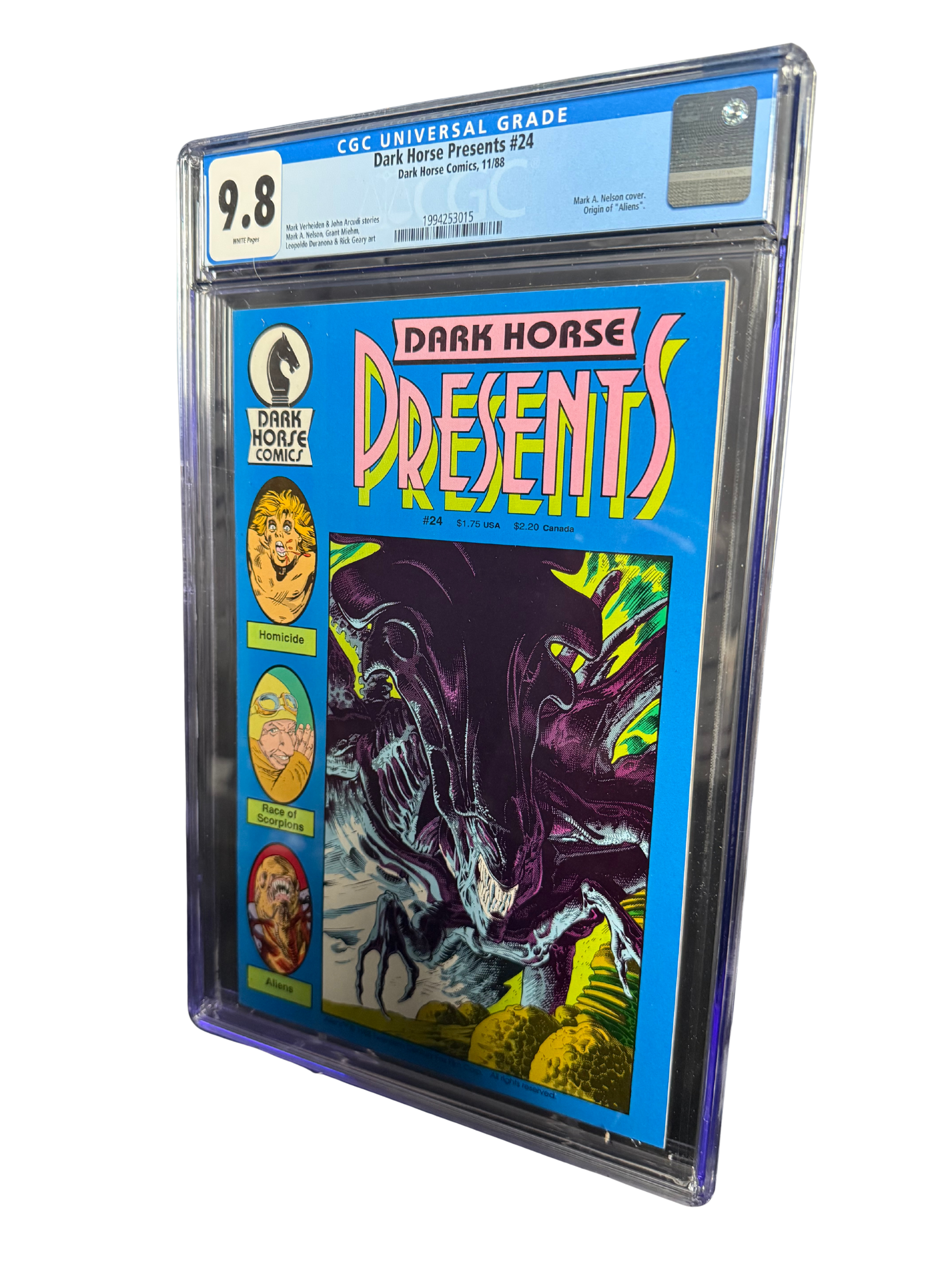 Dark Horse Presents #24 (CGC 9.8) - Origin of Aliens - White Pages